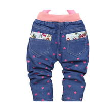 Free shipping 2015 New Spring Character Heart Printing Fashion Baby Girls Pants Trousers For 1 2