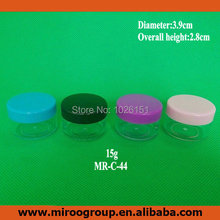 Free Shipping High Quality 10+2pcs 15ml 15g Plastic Cream Jar,Cosmetic Packaging,Sample Cream Pot, Display Cosmetic Containers