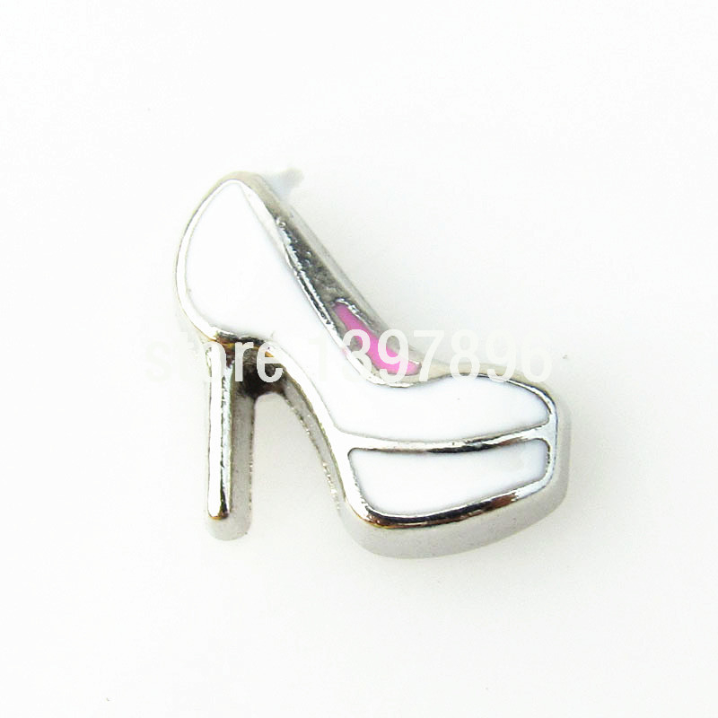 ! white High heels shoe floating locket charms from Reliable shoes ...