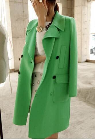 Green Wool Coat Women
