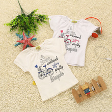 New 2015 Fashion & hottest children summer clothes unisex t shirt much color kids cartoon pattern baby boys/girls t-shirts