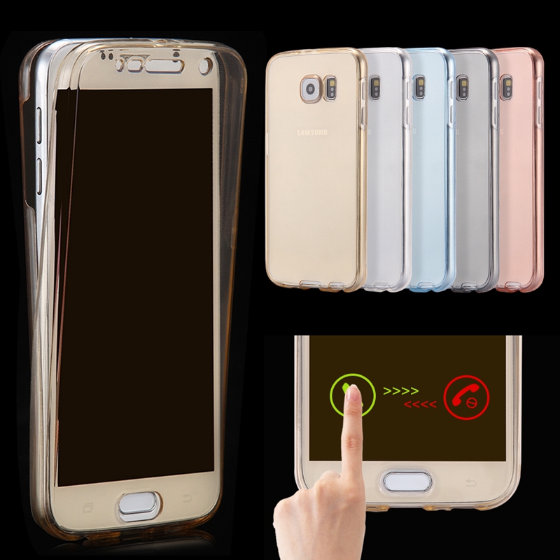 Для Samsung Galaxy A3 A5 A7 J5 J7 2016 J1 J3 Гранд Премьер S4 S5 S6 S7 Крайний Случай Мягкие TPU Всего тела Защитная Прозрачная Крышка случаях