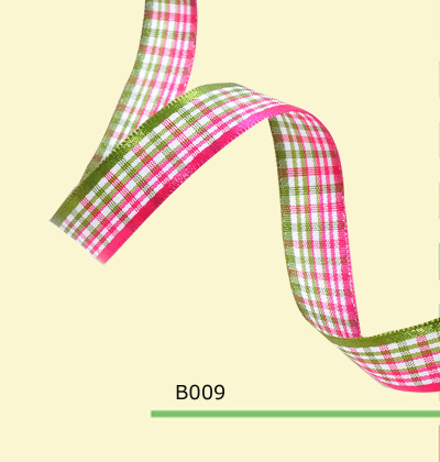 100yards roll 5 8 Inch 15mm Green And Pink font b Tartan b font Plaid Craft