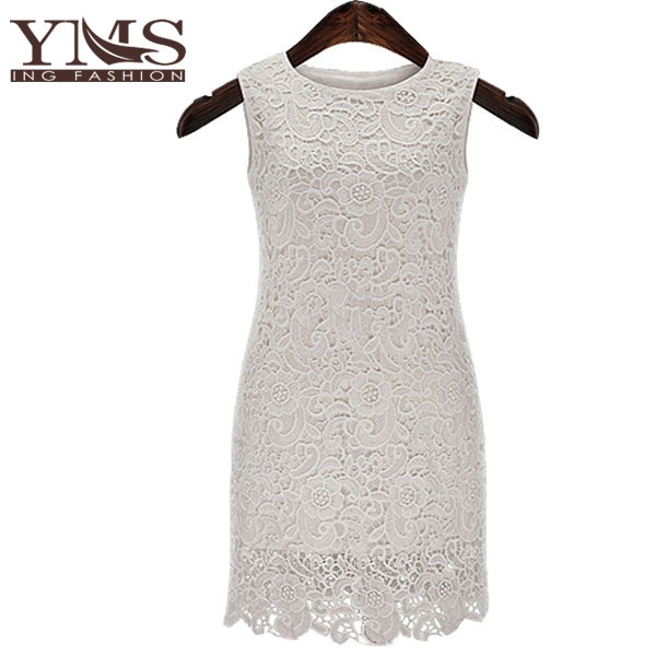 Women\'s White Lace Party Dresses Vestidos Branco H...