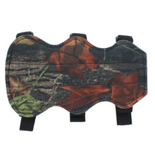 Archery Bow Arm Guard Protection Forearm Safe 3 Strap Camo Leather New free shipping