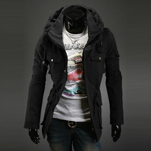2015 new winter men s casual luxury personality double collar jacket free shipping A06 5609