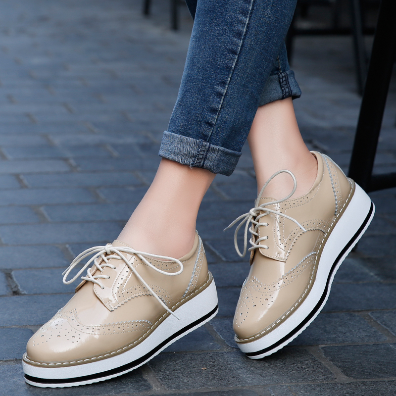lace up platform flats