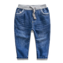 Boys jeans 2016 spring new children’s clothes baby jeans kids leisure trousers children lace-up pants