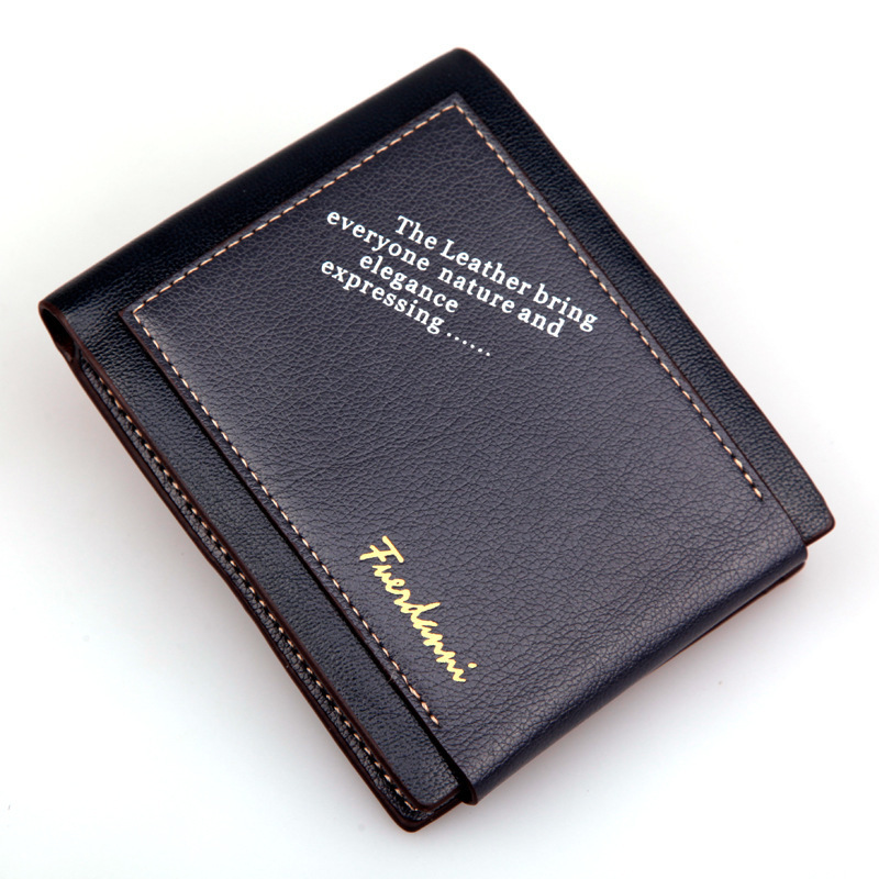 New Fashion Men Short Designer Wallet PU Leather Brand Word Wallets Card Bag Money Man Purse