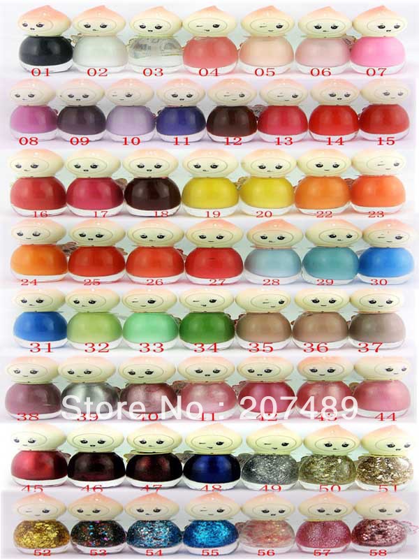 57 sweet cartoon bottle Colors 7ML charm Neon Nail Art Polish Nail gel Varnish art decorations care beauty wholesale
