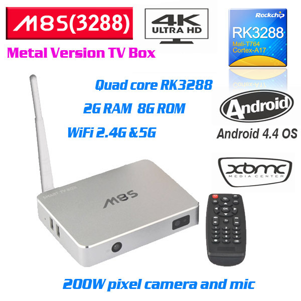 M8s   4.4 os   tv    rk3288 2    8  rom wi-fi 2.4   5  200      