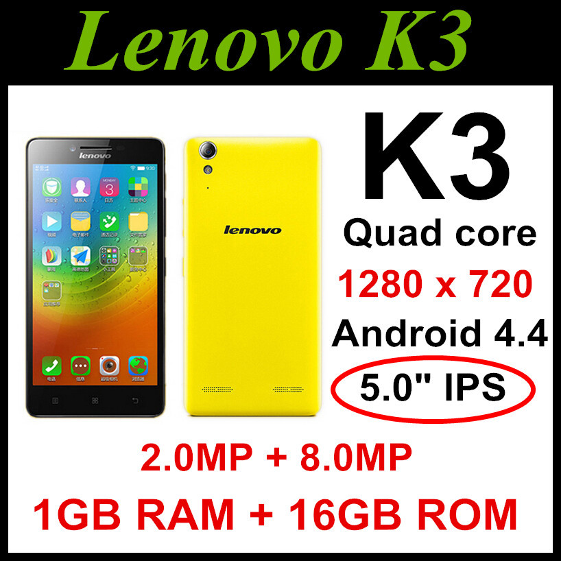 Original Lenovo K30 T K3 K30 W Cell phones Android 4 4 Quad Core 4G FDD