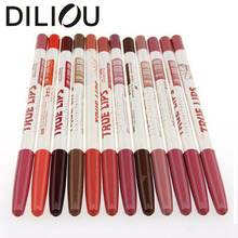 2016 DILIOU 12Pcs/set Per Set Brand makeup New Women’s Professional Lipliner Waterproof Lip Liner Pencil 15CM 12 Colors comestic