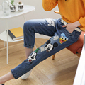 Fashion 2016 Women jeans plus size denim ankle length trousers female summer cartoon loose harem pants