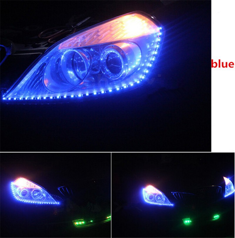 Car Eyebrow lamp light Daytime running lamp 60cm 3528 30 LED DIY Strip for bmw x1 x3 x5 x6 e84 f25 for benz glk300 glk350 2pcs (6)