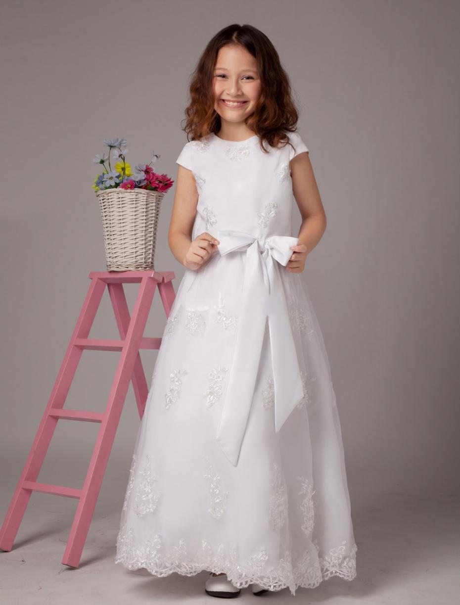 item short sleeves long white lace flower girl dresses first communion girlsmeninas vestidos dama item short sleeves long white lace flower girl dresses first communion girlsmeninas vestidos dama