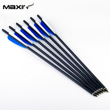 6pcs lot Hunting Crossbow 8 8mm Arrows Carbon 20 Spine 400 with Blue Turkey Feather Archery