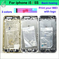 For Iphone 5 Housing Back Cover for Iphone I5 5S Housing Side Button Sim Card Tray