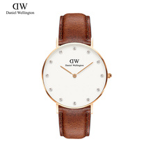 top brand Daniel Wellington women DW watch rhinestone diamond genuine leather lady wristwatch relogio relojes feminino