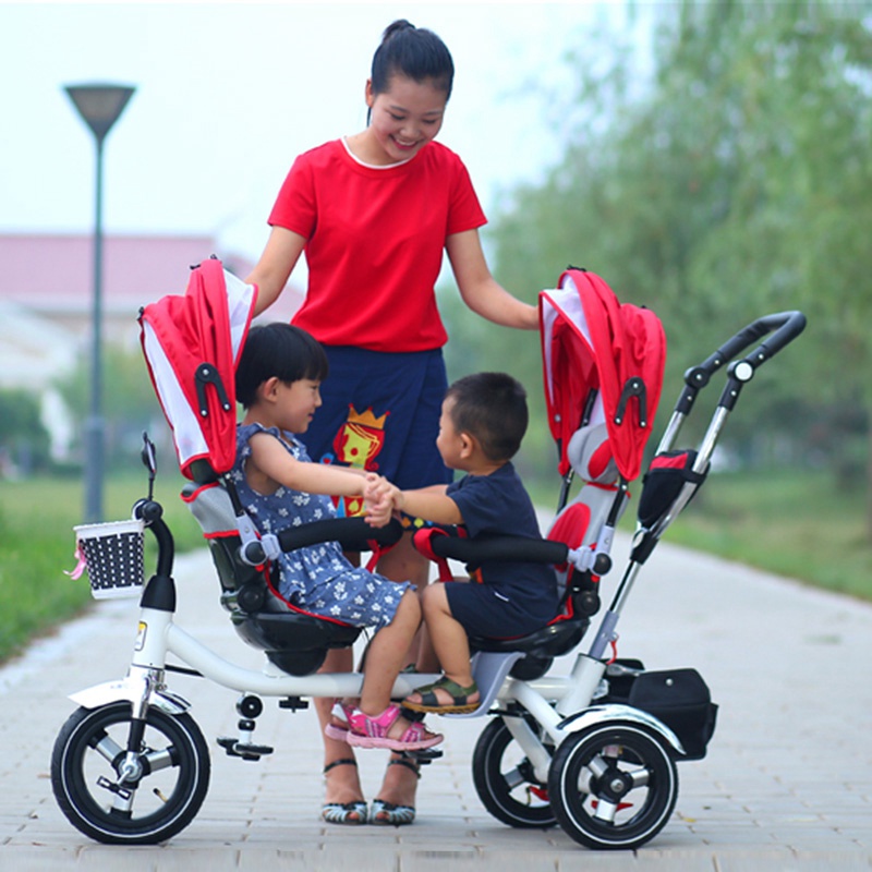 double tricycle stroller