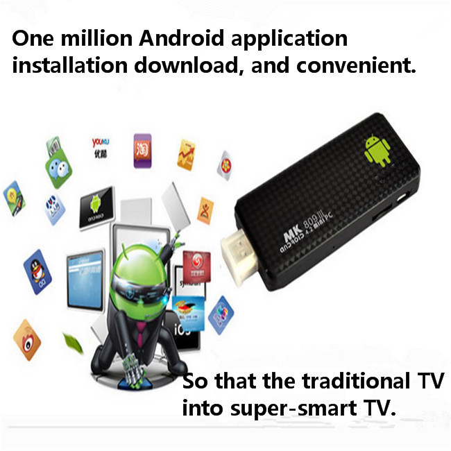 Smart Bluetooth 4.0 Android TV Stick Quad Core 2GB...
