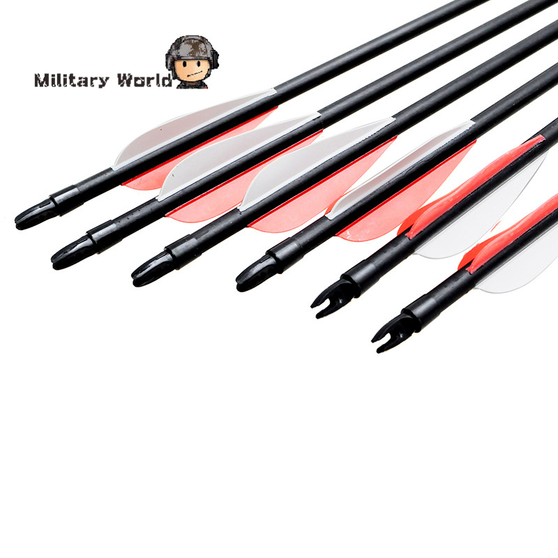 12pcs pack New Carbon 80cm Archery Arrows Changeable Arrowheads Plastic Feathers for Hunting Compound Bow Archery