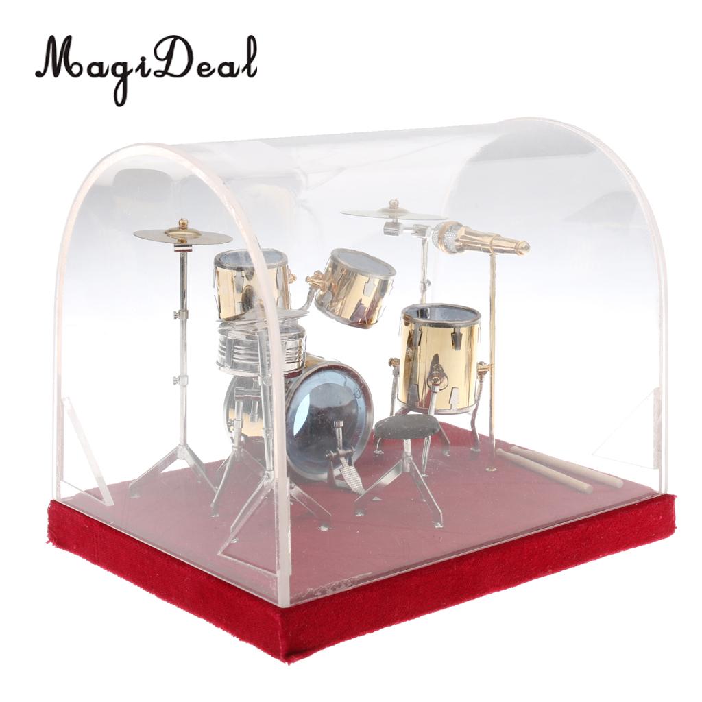 10 cm Miniatur Kupfer Trommel Set Modell Musikinstrument Dekoration 10 14 