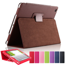 flip PU stand cover fashion Thin Minimal lychee pattern Design leather cover stand pouch for Apple Ipad Mini free shipping