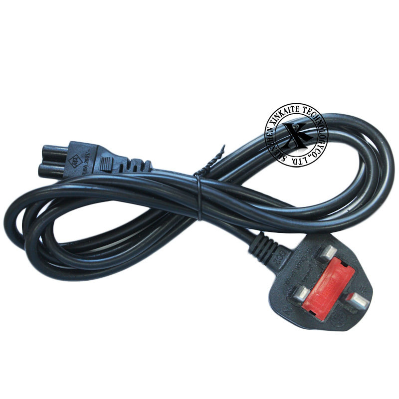 10pcs/lot 1.5M UK Plug power cable power supply cord 3 prong IEC5/IEC6 Extension Wall Cord For