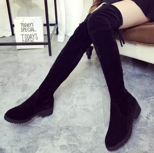 thigh boots flat heels