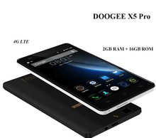 In Stock Doogee X5 Pro HD Smartphone Quad Core MTK6735 RAM 2GB ROM 16GB 8.0MP WCDMA Android 5.1 4G LTE Mobile Cell Phone
