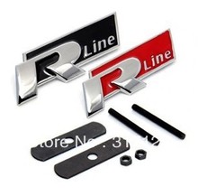 20pieces/lot Metal R-Line Chrome Front Grille Badge Emblem For VW Golf Jetta Polo Passat