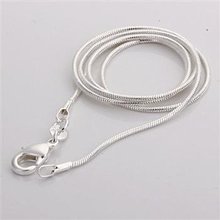 Free Shipping 925 stamped silver plated Single chain 2MM snake chain 24 inch Wholesale Fashion Jewelry