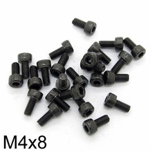 50pcs M4 x 8mm Carbon Steel 12.9 Hex Socket Head Screws