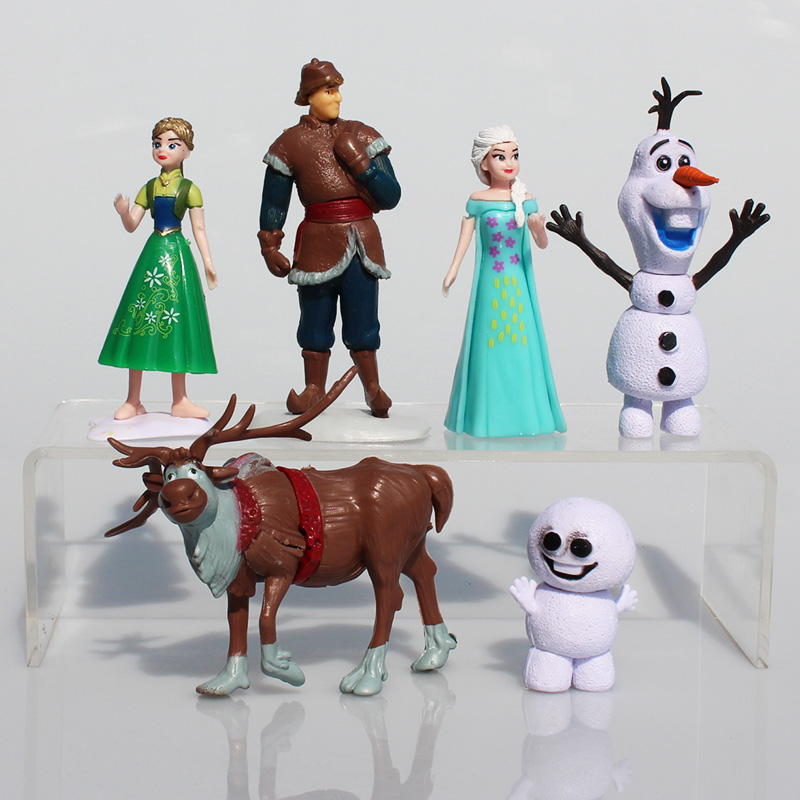 6 pcs/set Elsa Anna Olaf Sven Action Figure 5-11cm Action Figure Anime Anna Elsa Frozenned Collection Figure Children Kids Toys