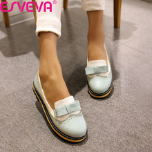 New Spring/Autumn Slip On Round Toe Flat Women Shoes Mixed Color Lace Shallow Mouth PU Soft Leather Miss Shoes Size 34-43 Pink