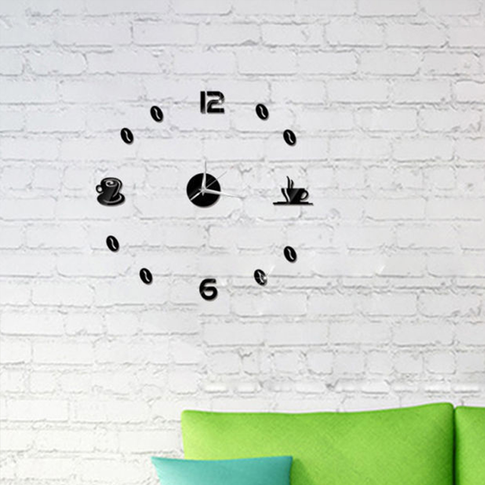 Self Adhesive Kitchen 3D Analog Home Waterproof Wall Clock Art DIY Mute Modern Mirror Coffee Cups Decor Acrylic #Mirror Light Gold Self Adhesive Kitchen 3D Analog Home Waterproof Wall Clock Art DIY Mute Modern Mirror Coffee Cups Decor Acrylic #Mirror Light Gold