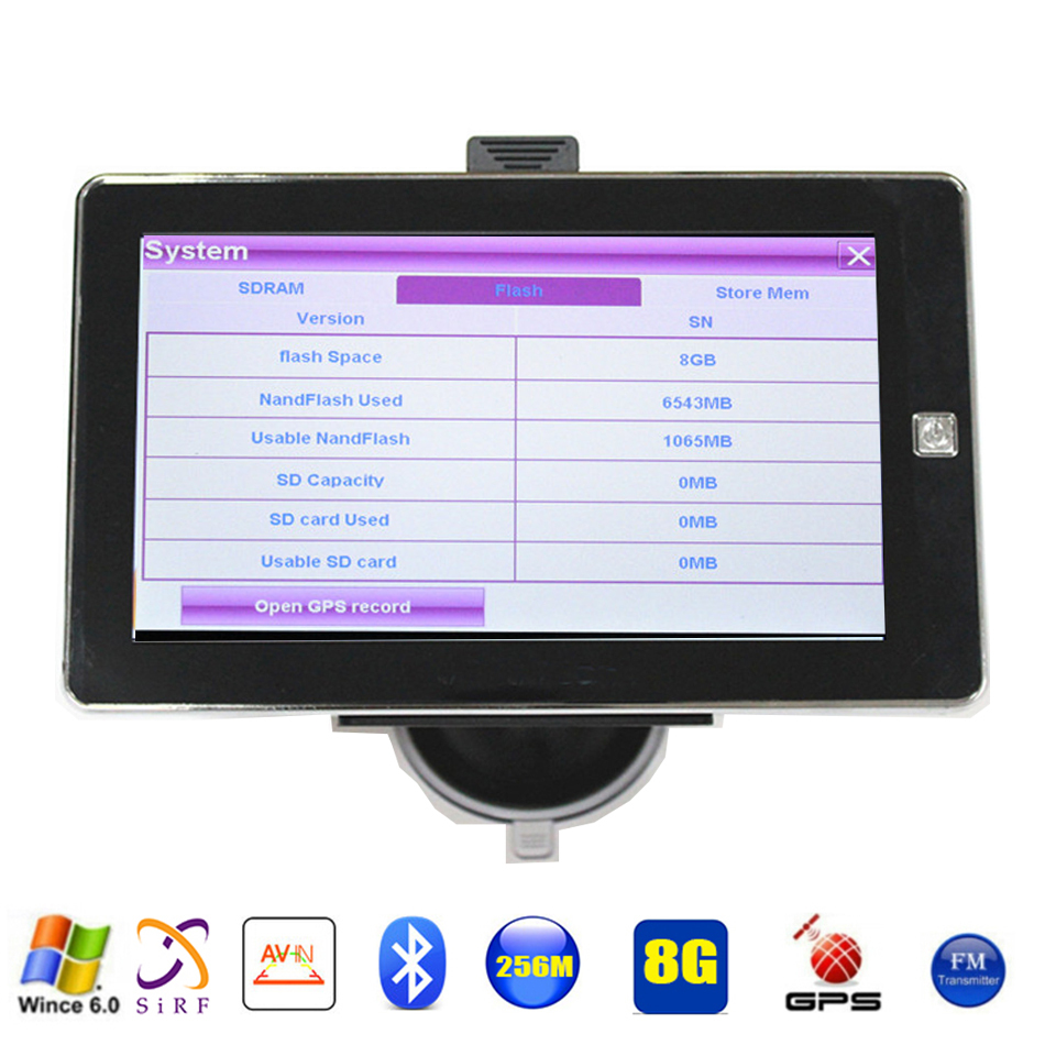 7    gps- SIRF Atlas VI 800  -windows CE 6.0 FM Bluetooth AVIN 256  DDR3 8   espanol  