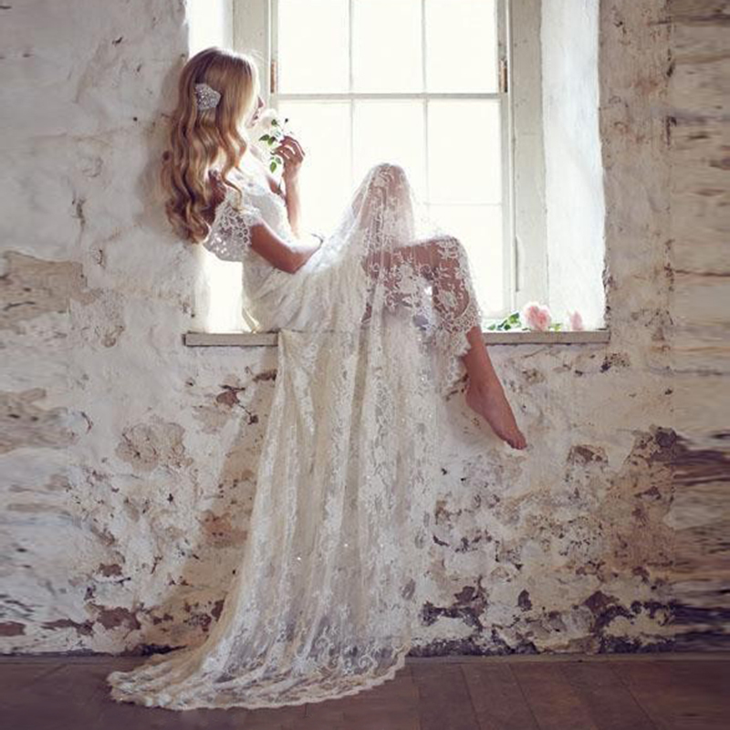 Aliexpress.com : Buy 2015 Boho Lace Wedding Dress Bohemian 