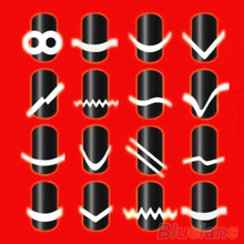 New 2Pcs Chic DIY 18 Style French Manicure Nail Art Tips Tape Sticker Guide Stencil 4FOM