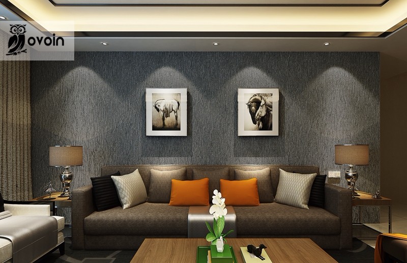 Silver Grey Black Metallic Textured Wallpaper Roll Gray