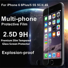 Premium Tempered Glass For Apple iphone 6 6S Plus 5 5S 5C 4 4s Screen Protector 9H 2.5D Protective Film With Retail Package