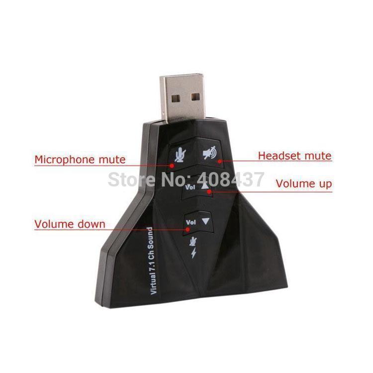 Купить Новый usb звуковую карту 7.1 канал воздуха плоскости формы аудио ...