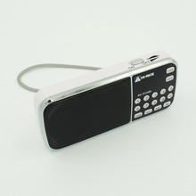 The most popular! White Portable LCD Digital FM/AM Radio Speaker USB Micro SD TF Slot MP3 Player