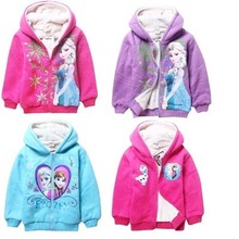 Free shipping Romantic cotton Snow Queen Baby Kids sweatshirt long-sleeve T-shirt Winter child girls hooded pullover coat