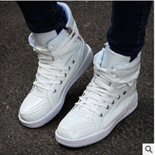 2015 autumn winter Men Boots Korean skateboard fashion high help men s causal shoes flats men