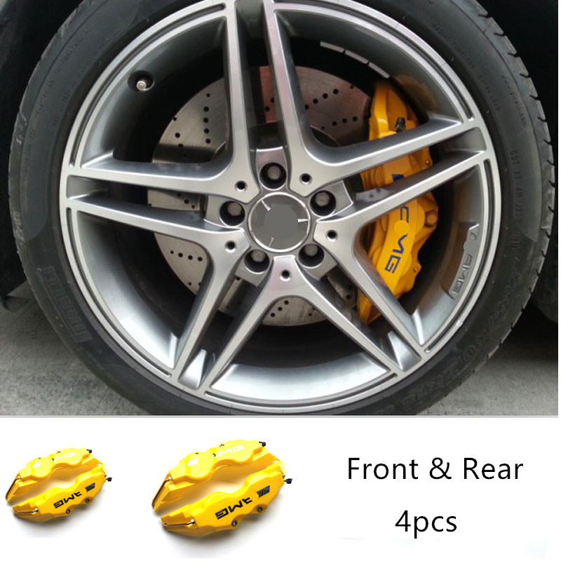 4X Yellow Front & Rear Set Mercedes Amg car brake caliper coversin