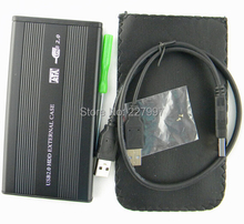 100pcs USB 2.0 2.5″ HDD Case Hard Drive SATA External Enclosure Box SATA Hard Disk Driver Enclosure Free Shipping