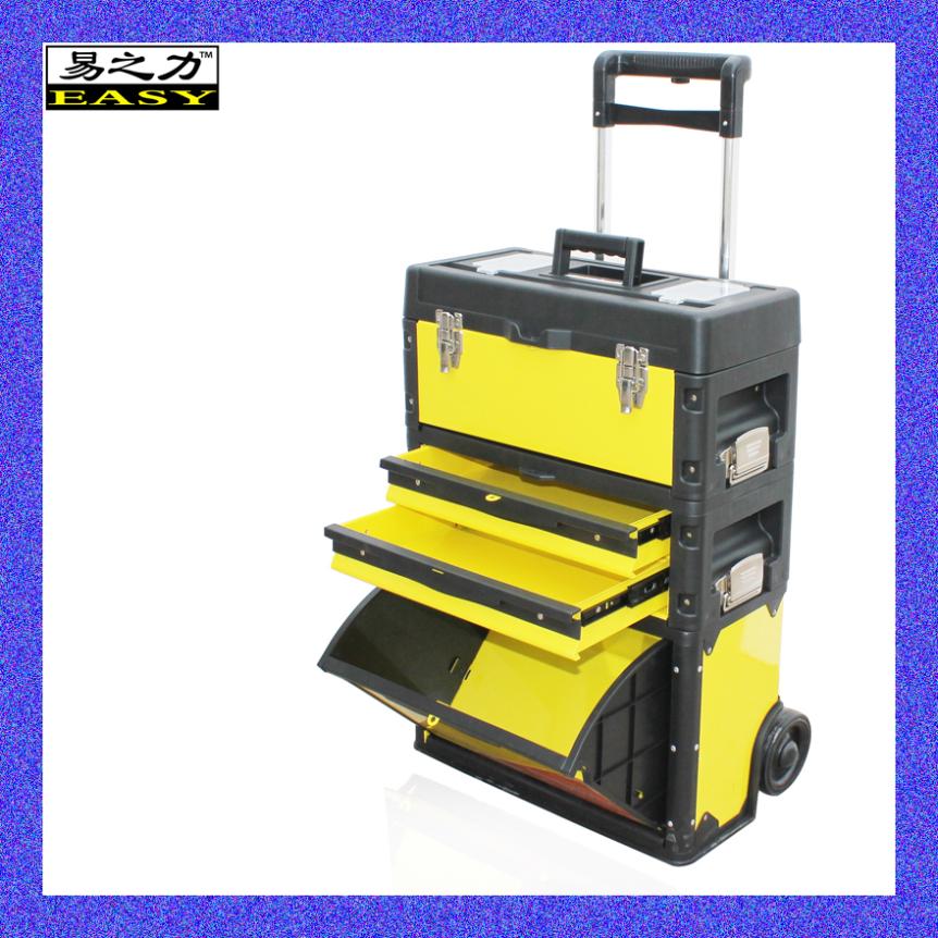Yi Li Tie tool cart tool cabinet metal toolbox toolbox triple modular trolley case