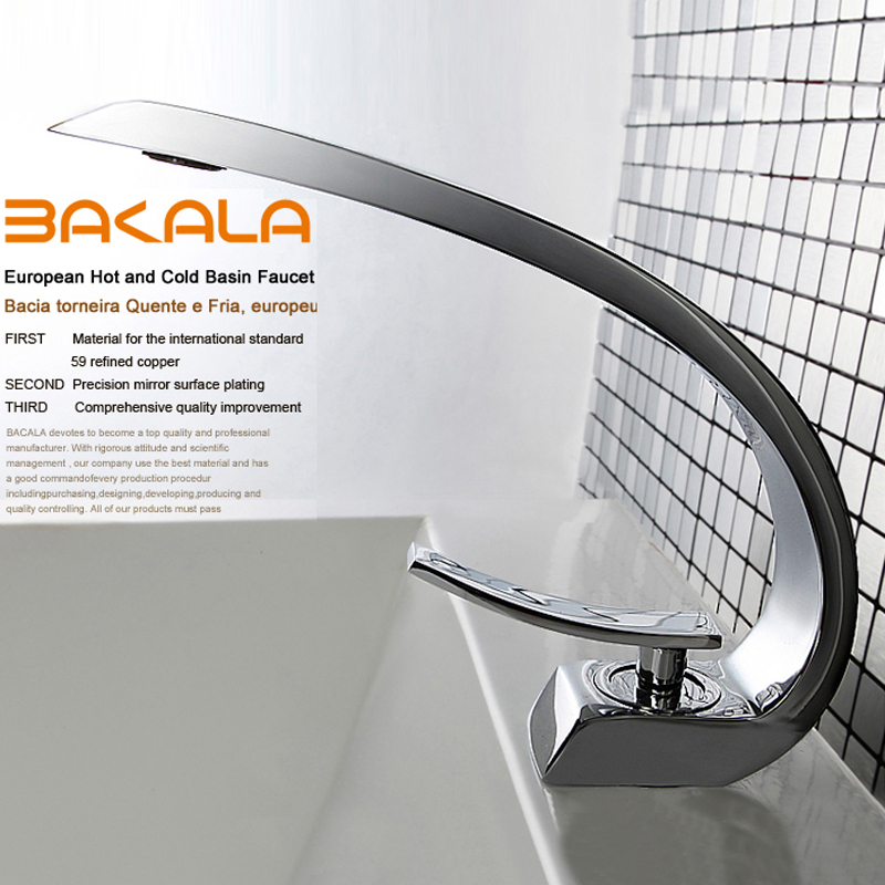 BAKALA modern washbasin design Bathroom faucet mixer waterfall Hot and Cold Water taps for basin of bathroom F6101-1